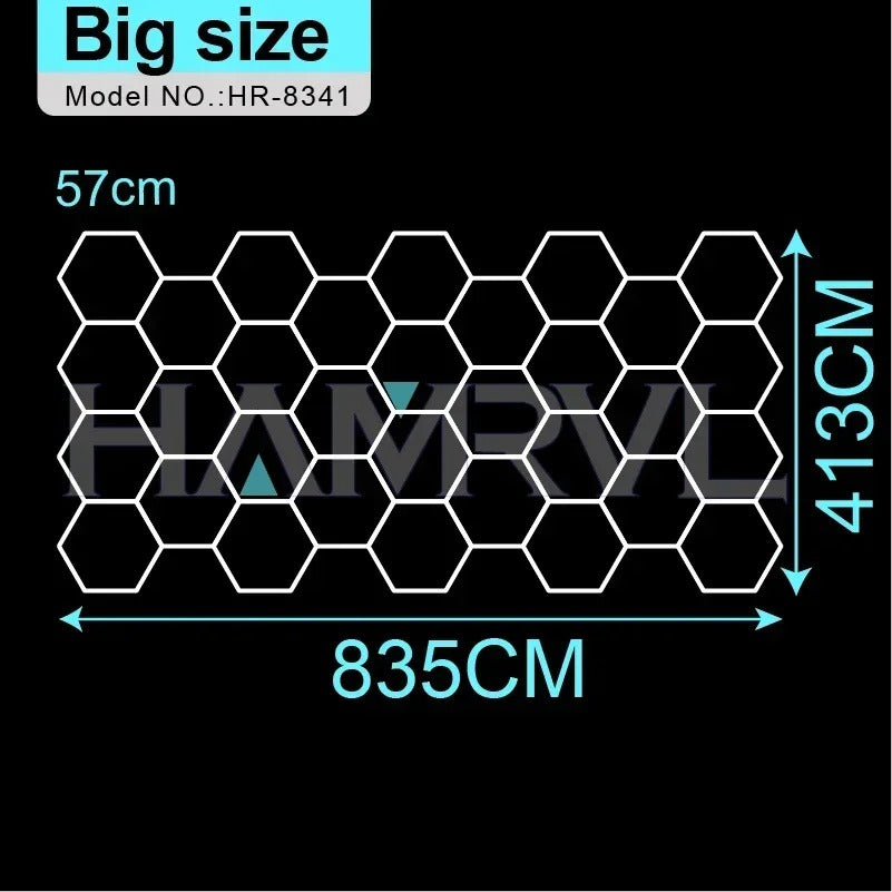 Barbershop Hair Salon Led Ceiling Light Hexagon