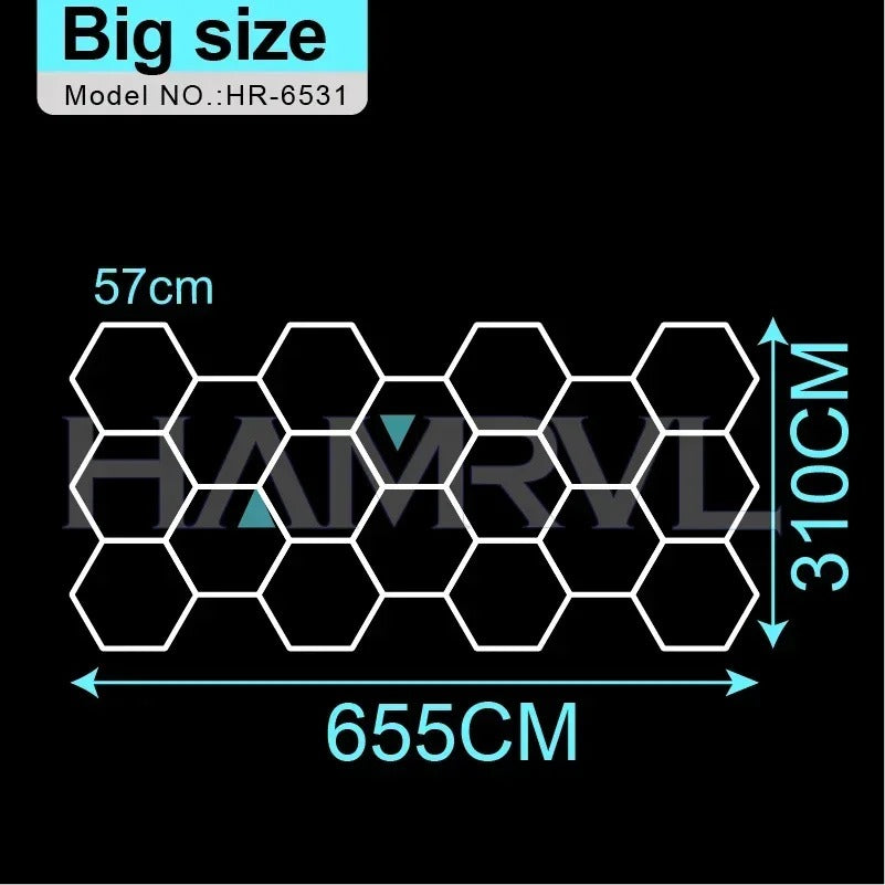 Barbershop Hair Salon Led Ceiling Light Hexagon