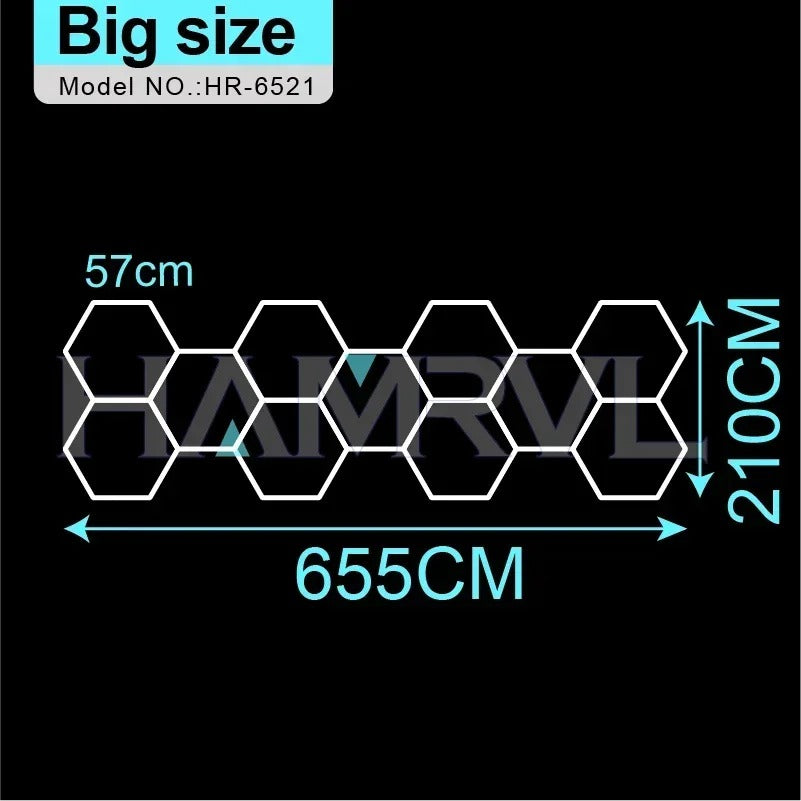 Barbershop Hair Salon Led Ceiling Light Hexagon