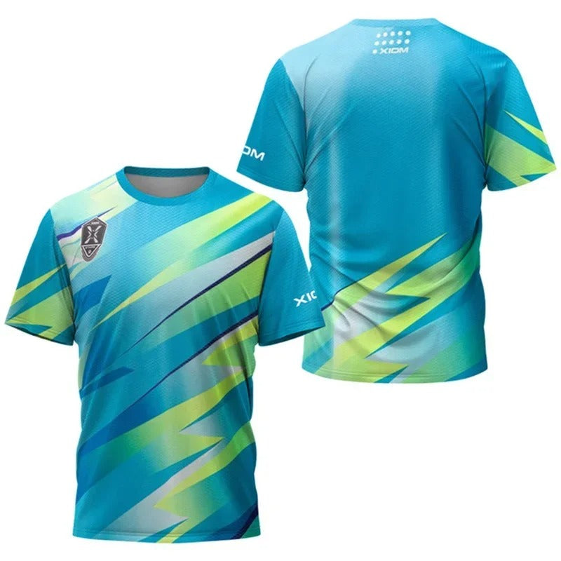 Men's table tennis T-shirt Gradient 3D printed pattern