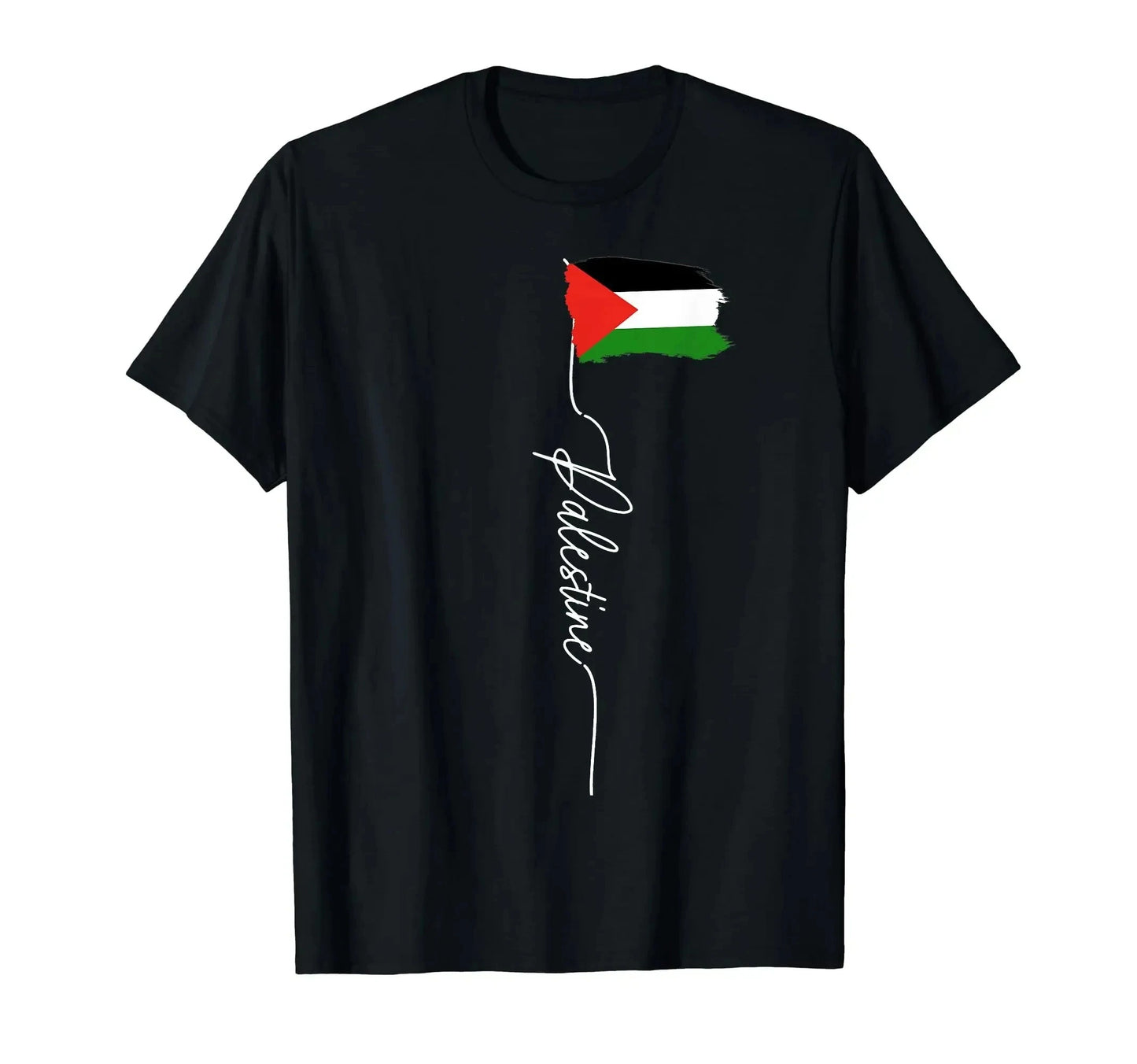 Palestinian Flag Printed Name T-Shirt Men'S