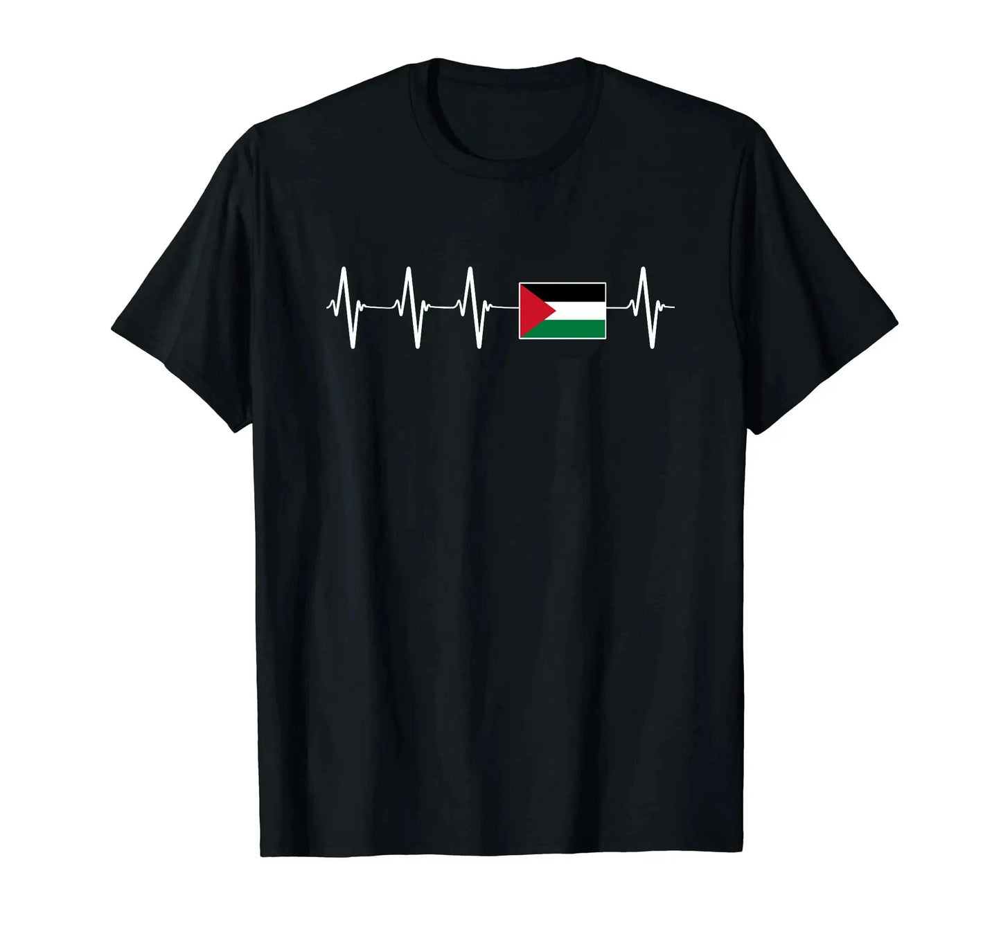Palestinian Flag Printed Name T-Shirt Men'S