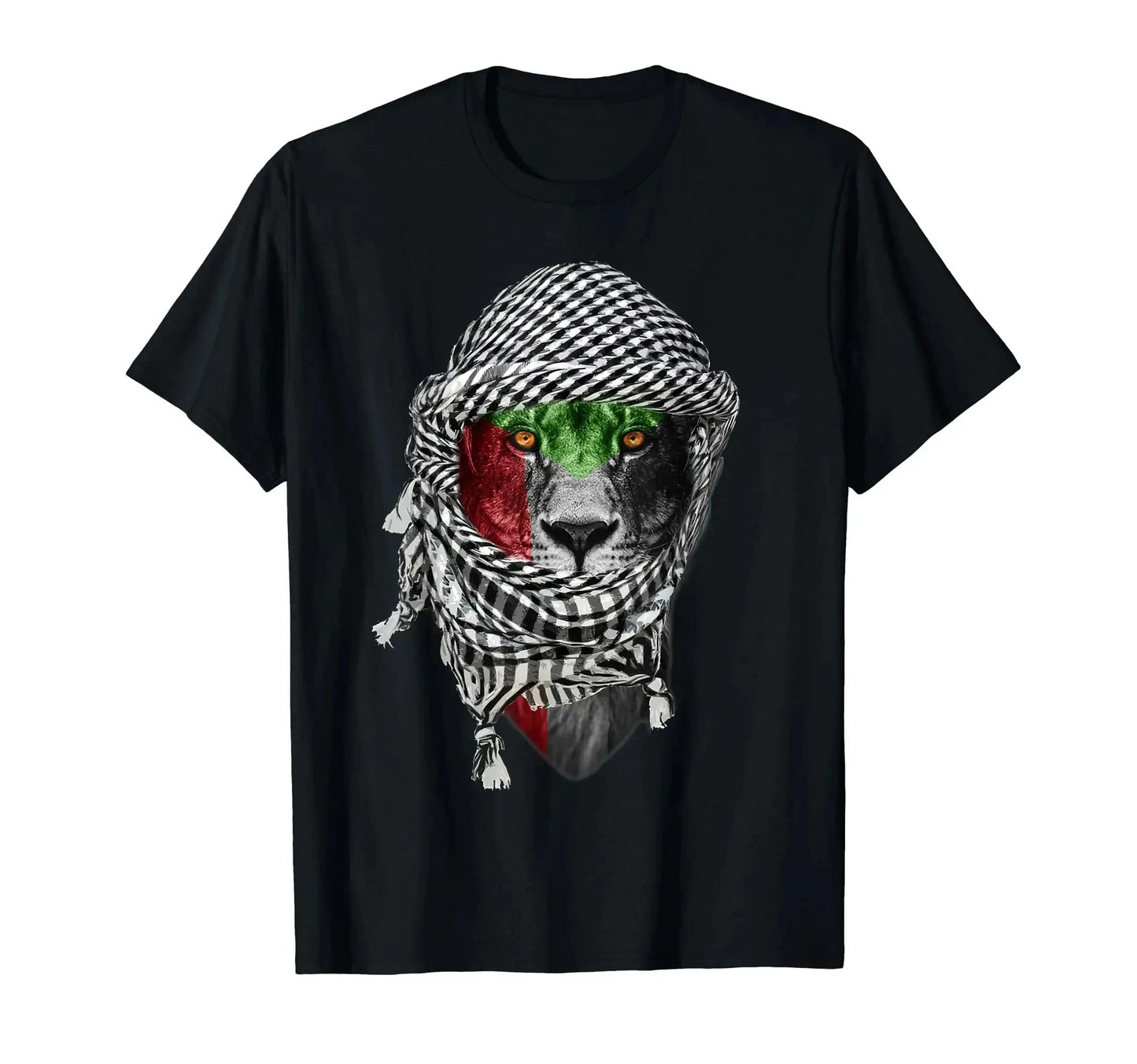Palestinian Flag Printed Name T-Shirt Men'S