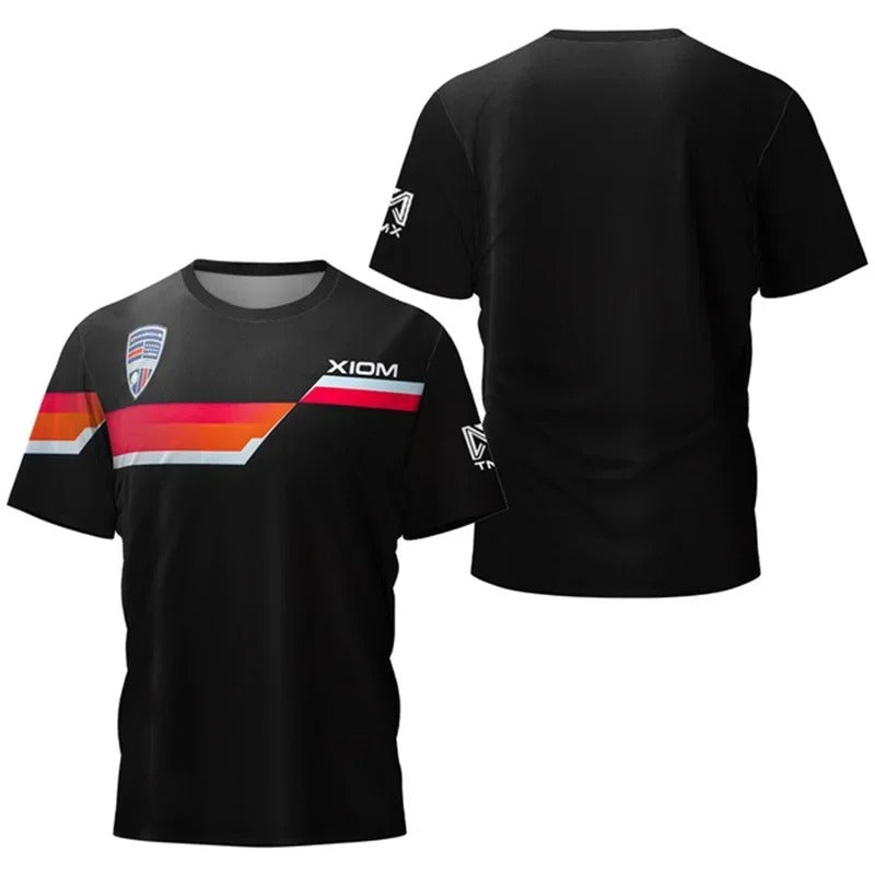 Men's table tennis T-shirt Gradient 3D printed pattern