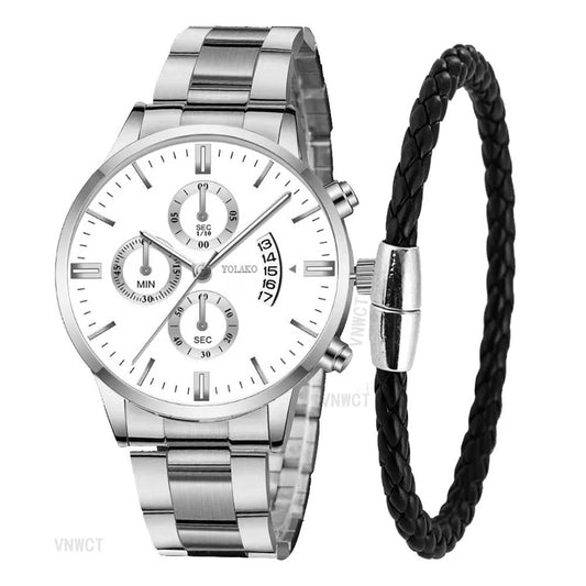 Luxury Men Stainless Steel  Wristwatch