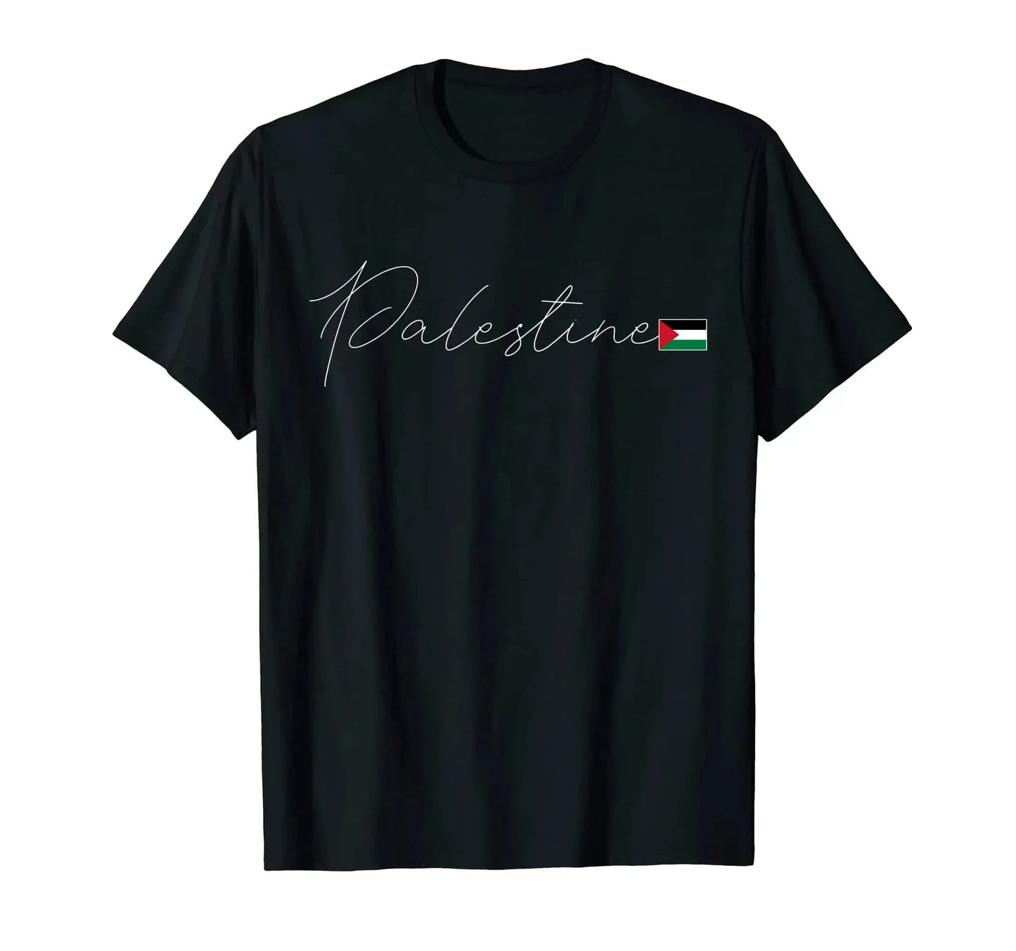 Palestinian Flag Printed Name T-Shirt Men'S