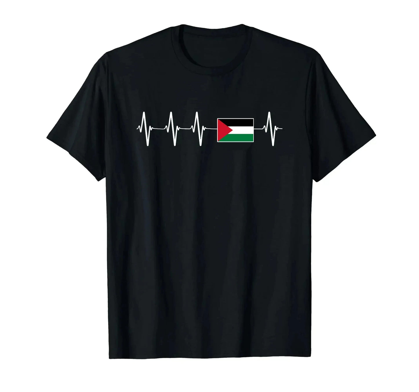 Palestinian Flag Printed Name T-Shirt Men'S