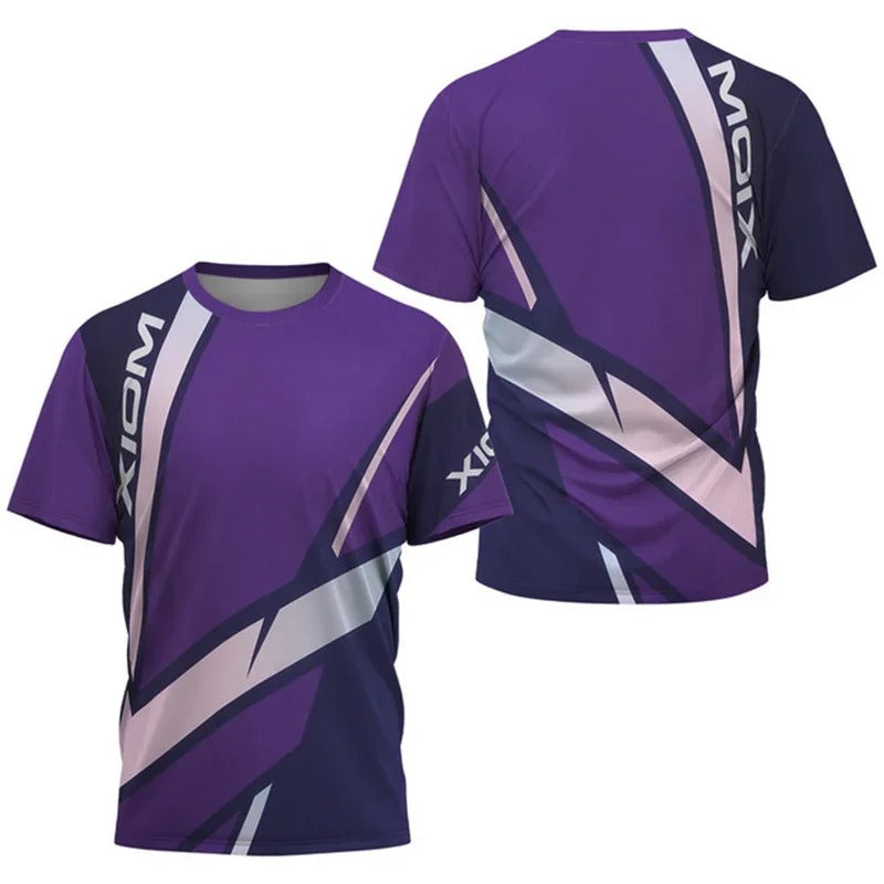 Men's table tennis T-shirt Gradient 3D printed pattern