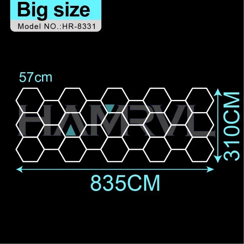 Barbershop Hair Salon Led Ceiling Light Hexagon
