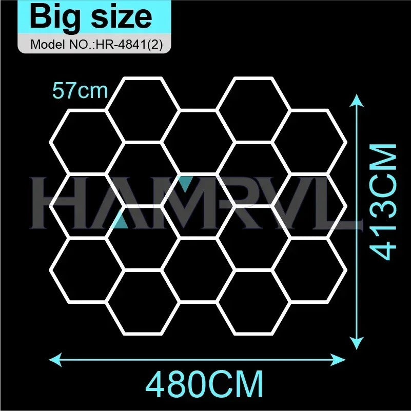 Barbershop Hair Salon Led Ceiling Light Hexagon