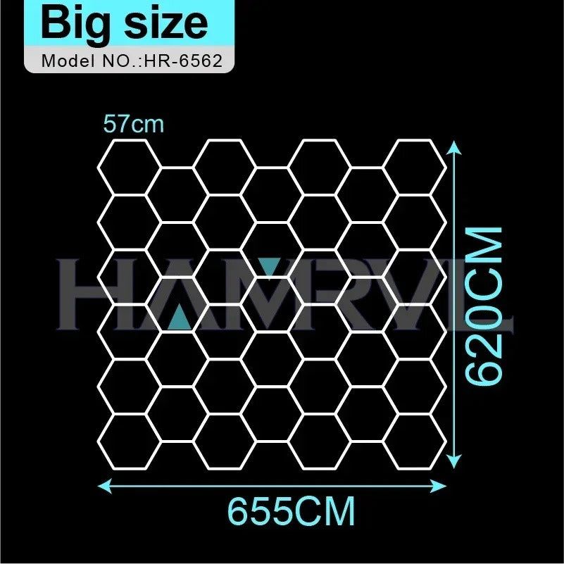 Barbershop Hair Salon Led Ceiling Light Hexagon
