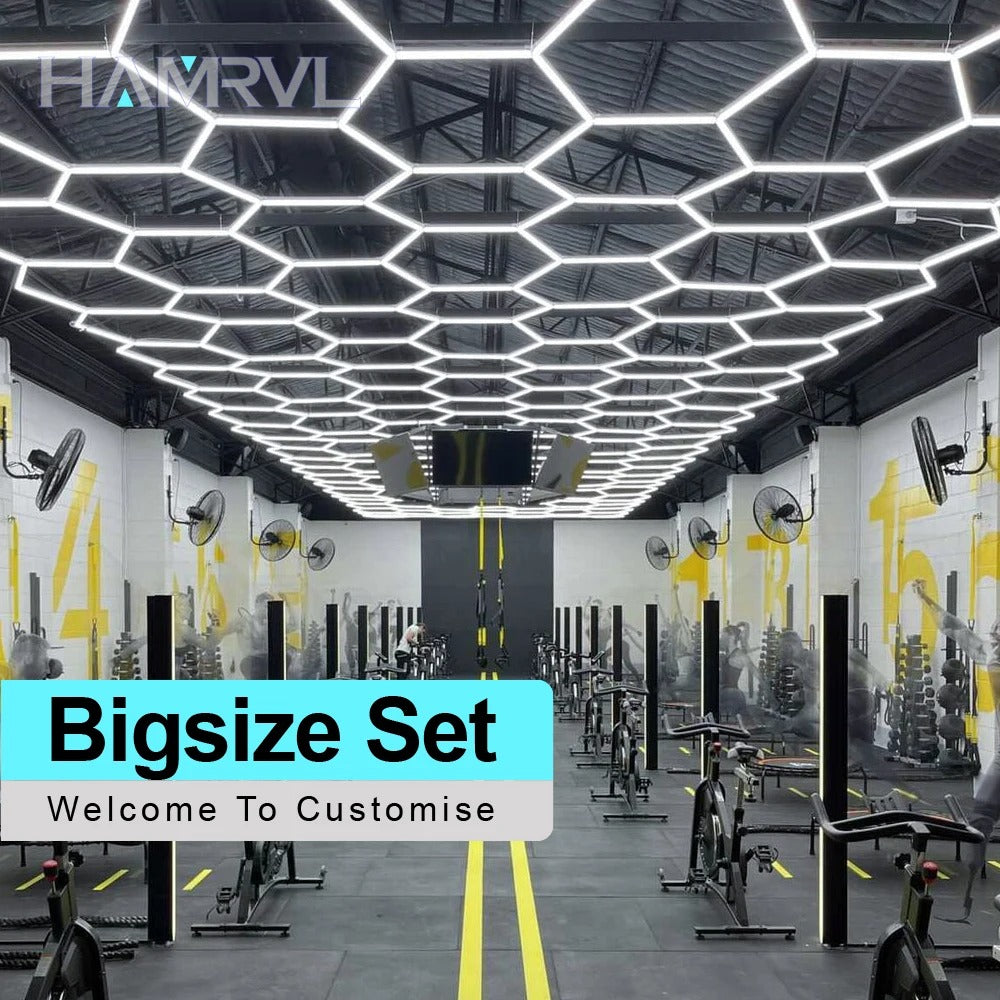 Barbershop Hair Salon Led Ceiling Light Hexagon