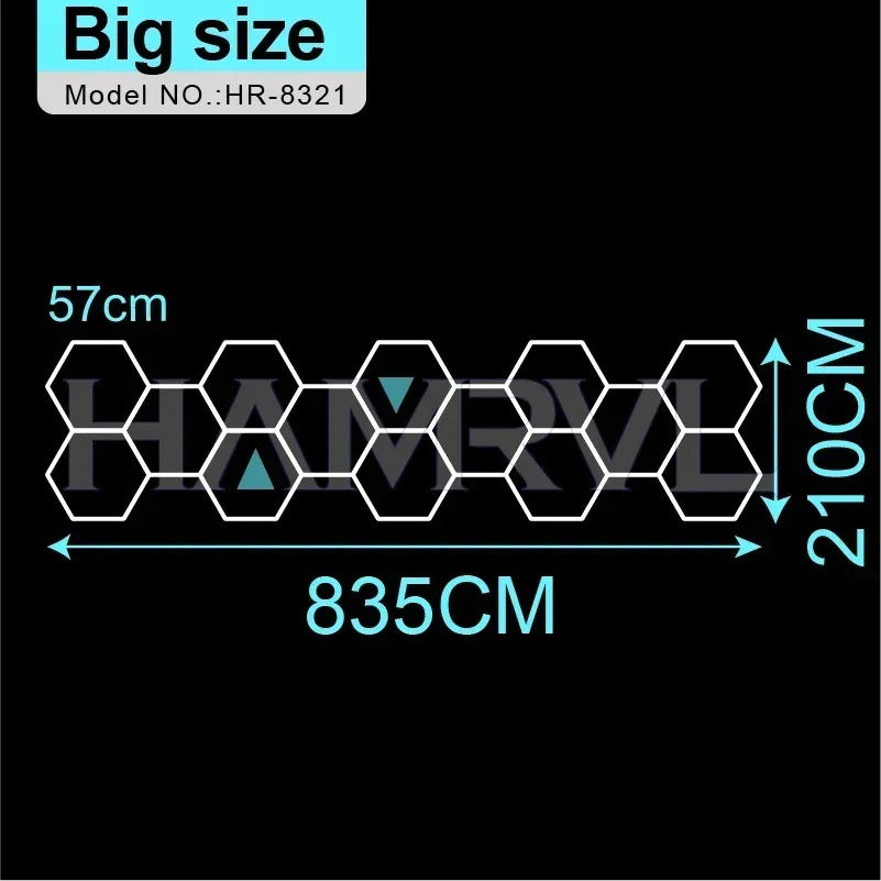 Barbershop Hair Salon Led Ceiling Light Hexagon