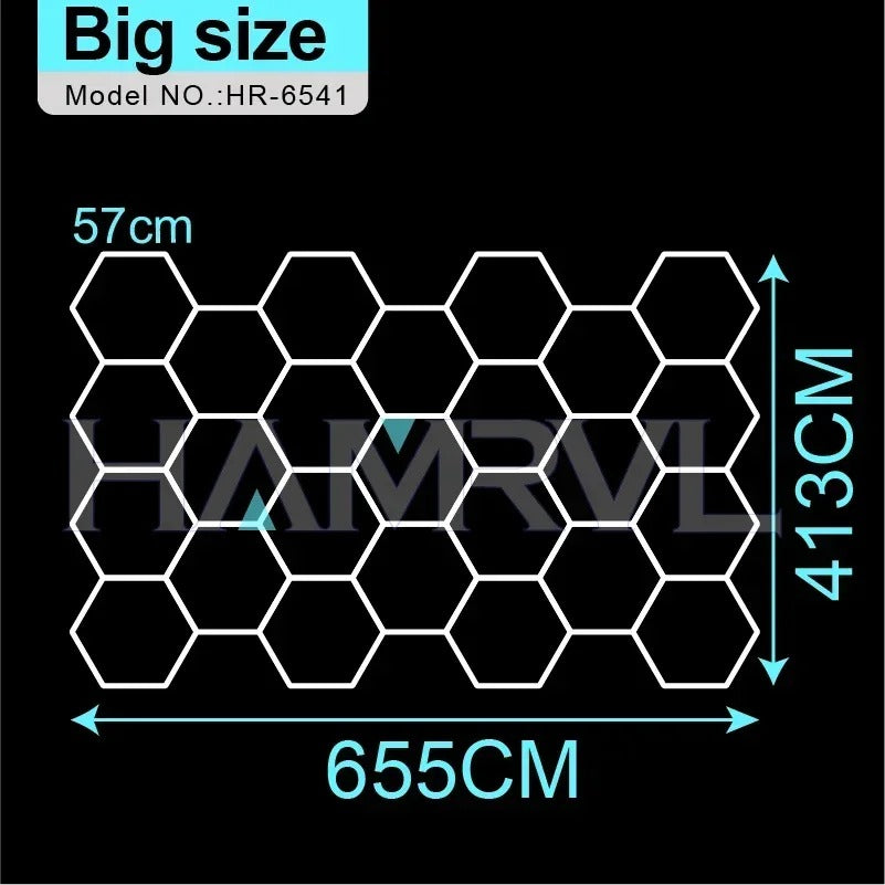 Barbershop Hair Salon Led Ceiling Light Hexagon
