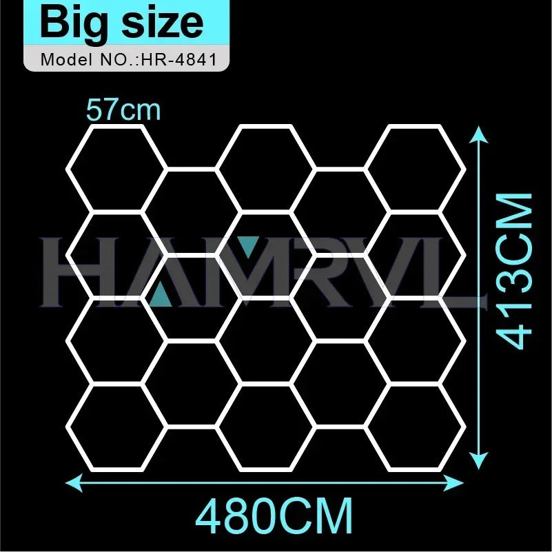 Barbershop Hair Salon Led Ceiling Light Hexagon