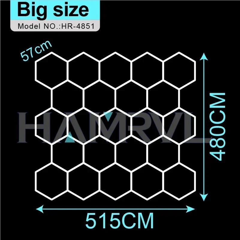 Barbershop Hair Salon Led Ceiling Light Hexagon