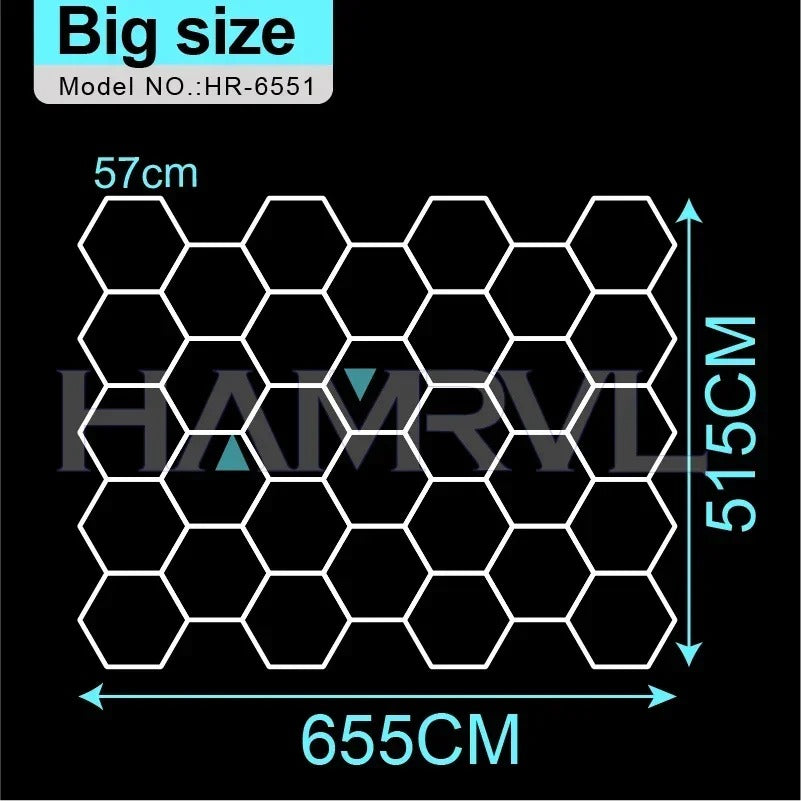 Barbershop Hair Salon Led Ceiling Light Hexagon