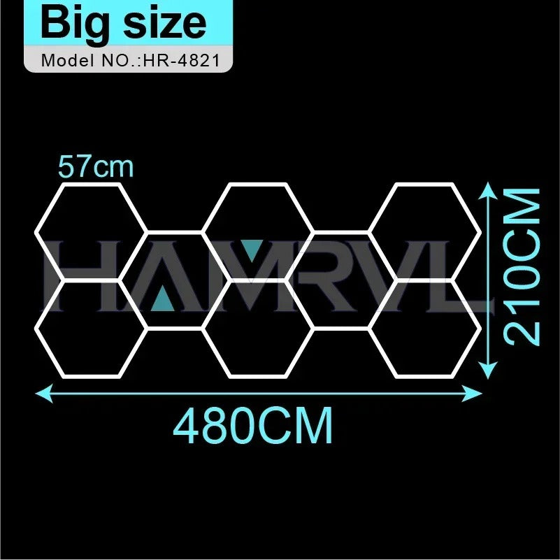 Barbershop Hair Salon Led Ceiling Light Hexagon