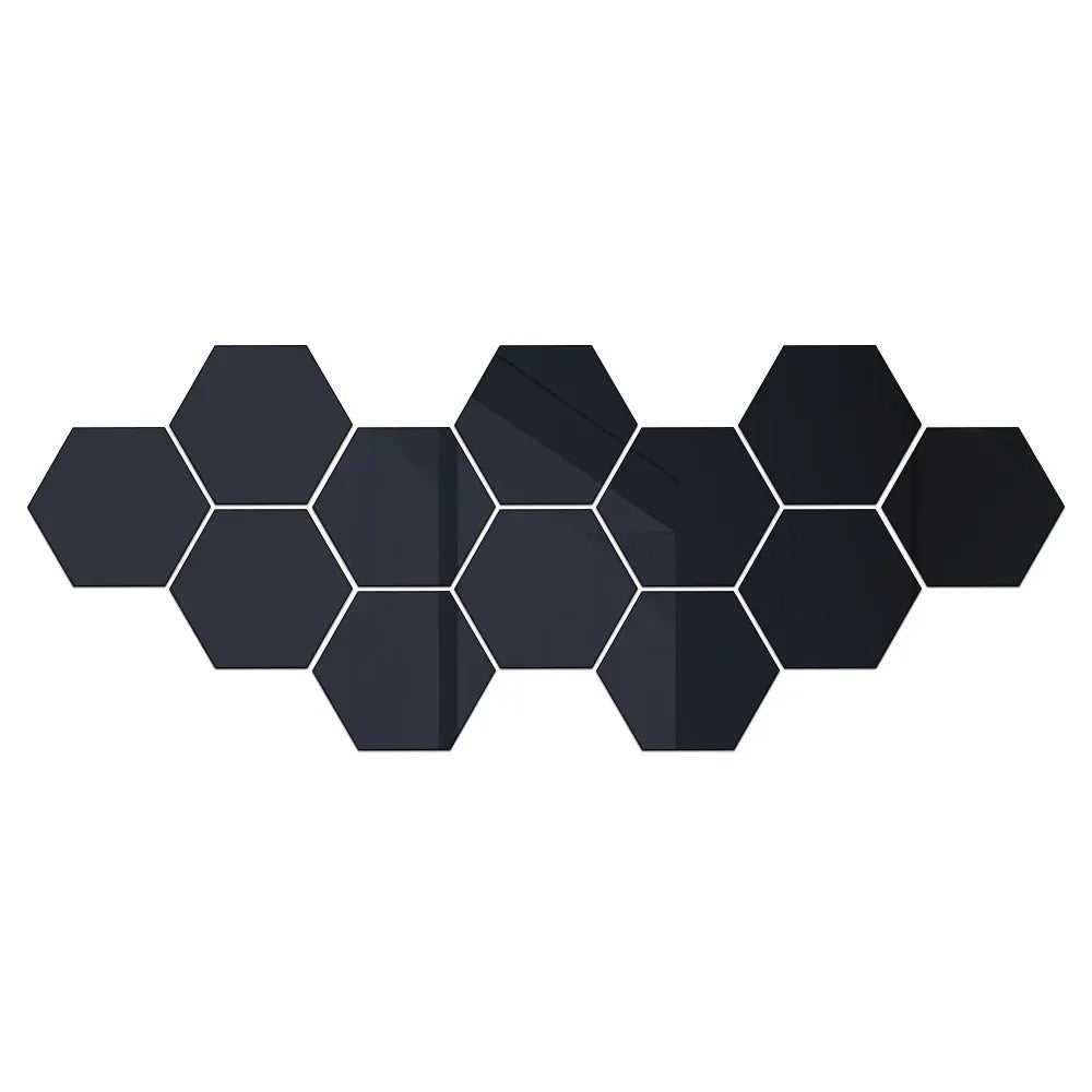 Hexagon Acrylic 3D Mirror Wall Sticker