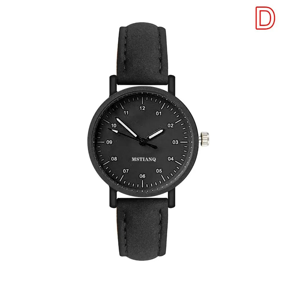 Simulated Watch for Women Leather Strap