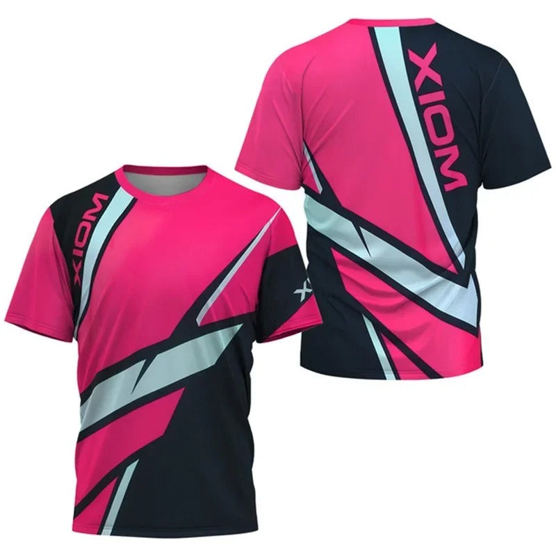 Men's table tennis T-shirt Gradient 3D printed pattern
