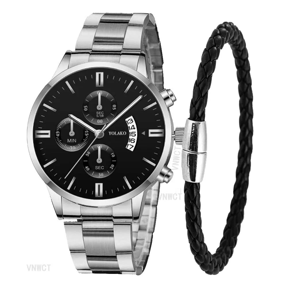 Luxury Men Stainless Steel  Wristwatch