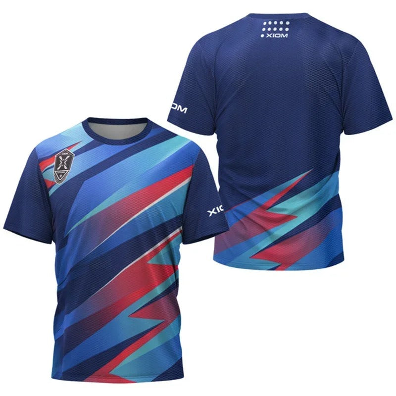Men's table tennis T-shirt Gradient 3D printed pattern
