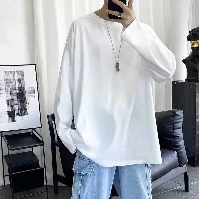 Men's  Long Sleeve Inner Fleece Base T-shirt