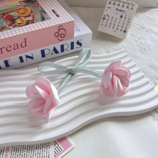 Sweet Tulip Bow Flowers Cake Decoration