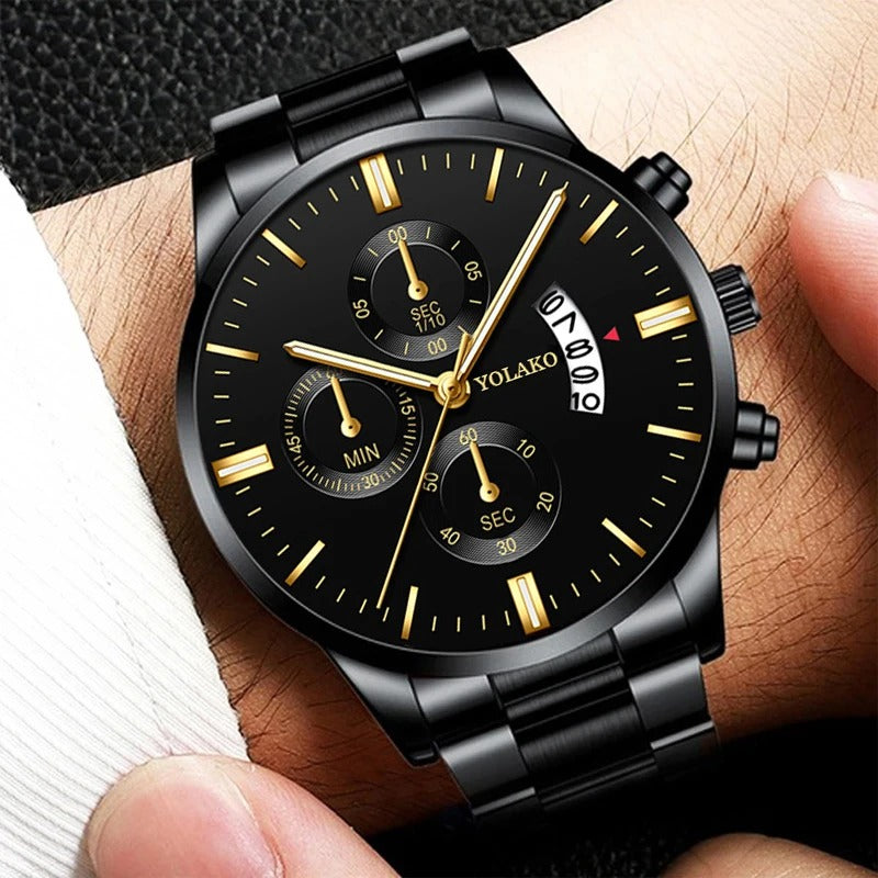 Luxury Men Stainless Steel  Wristwatch