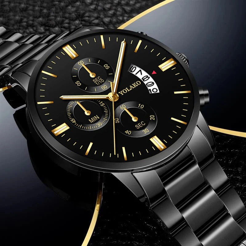 Luxury Men Stainless Steel  Wristwatch