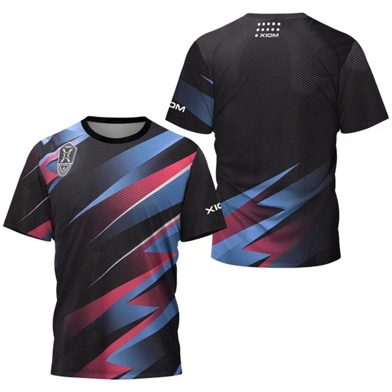 Men's table tennis T-shirt Gradient 3D printed pattern