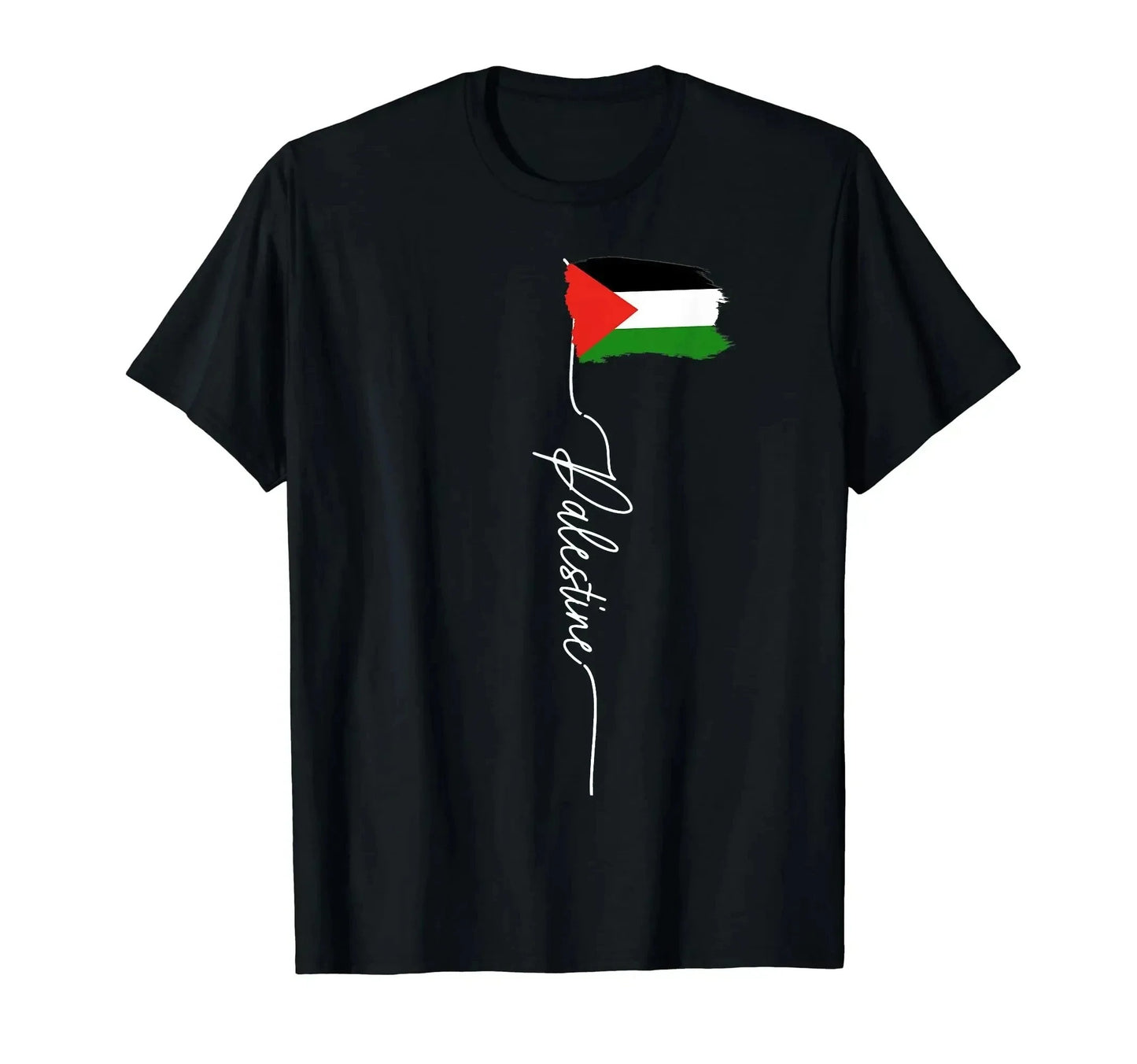 Palestinian Flag Printed Name T-Shirt Men'S