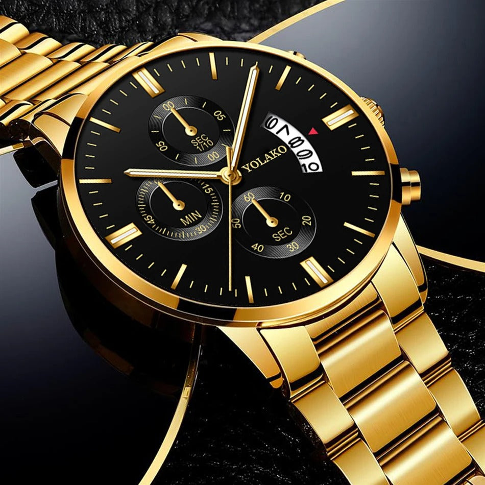 Luxury Men Stainless Steel  Wristwatch