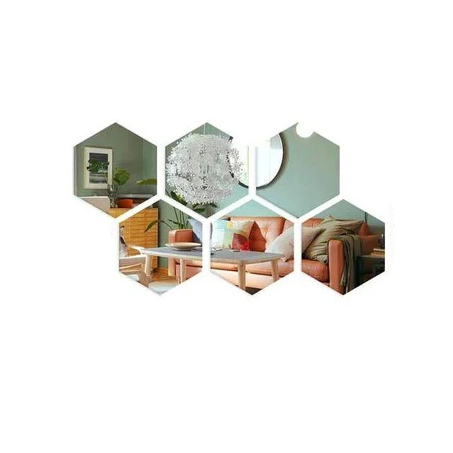 Hexagon Acrylic 3D Mirror Wall Sticker