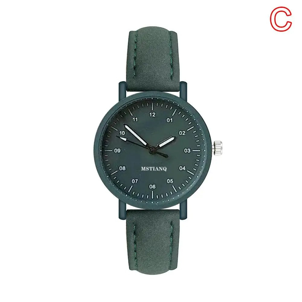 Simulated Watch for Women Leather Strap