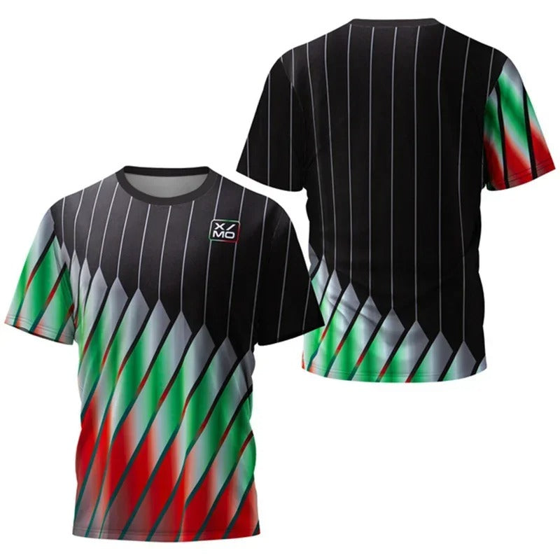 Men's table tennis T-shirt Gradient 3D printed pattern