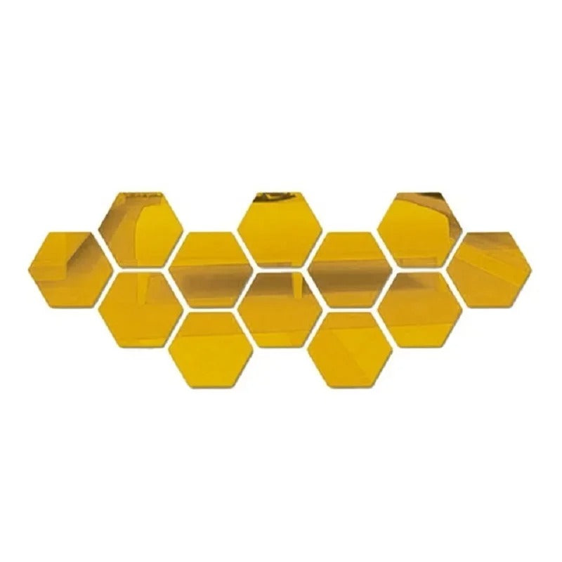 Hexagon Acrylic 3D Mirror Wall Sticker
